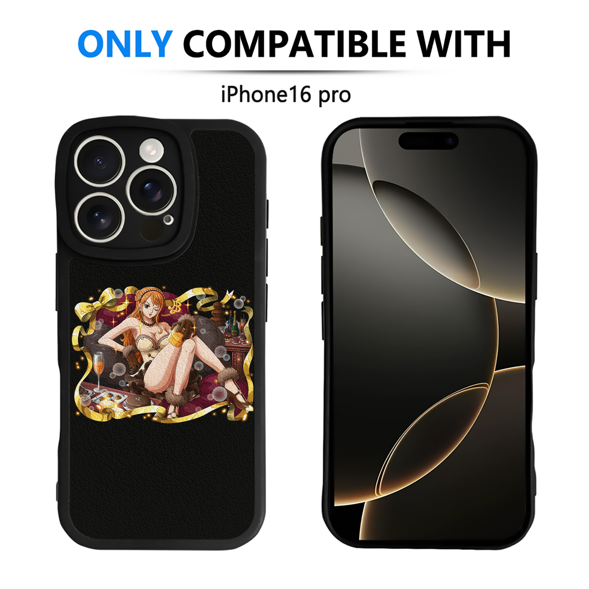 （画像用） ワンピース ナミ ONE PIECE Nami 【iPhone 16シリーズ対応】シリコンスマホケース（レザー調） 材質：シリコン